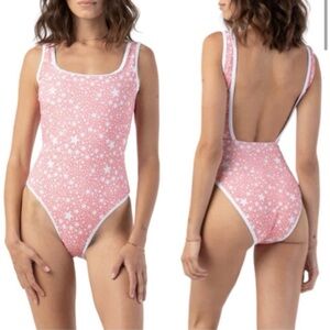 NWOT Ocean Isle One Piece- Coral Star Print X Tiare Hawaii